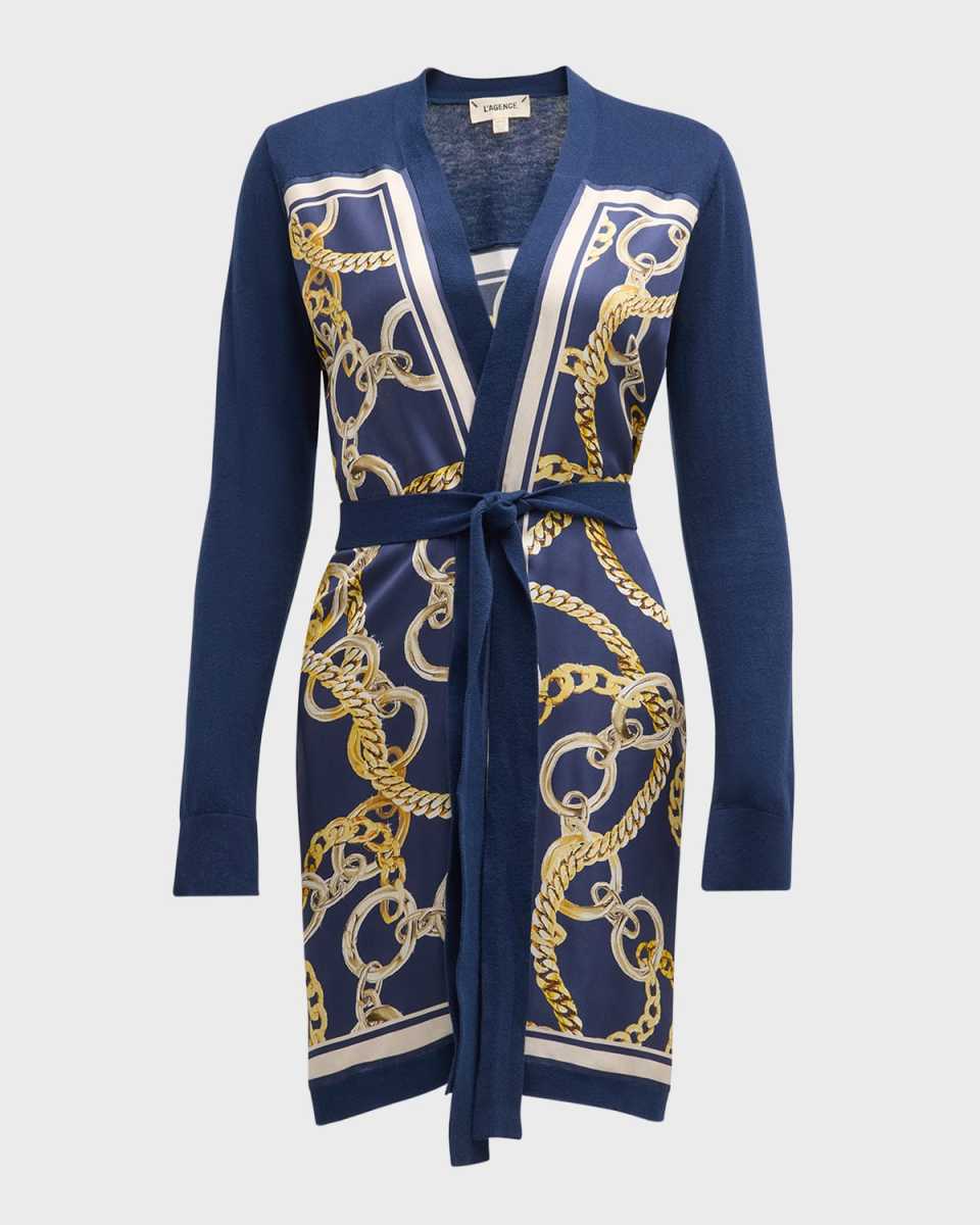 Beverly Silk Panel Cardigan